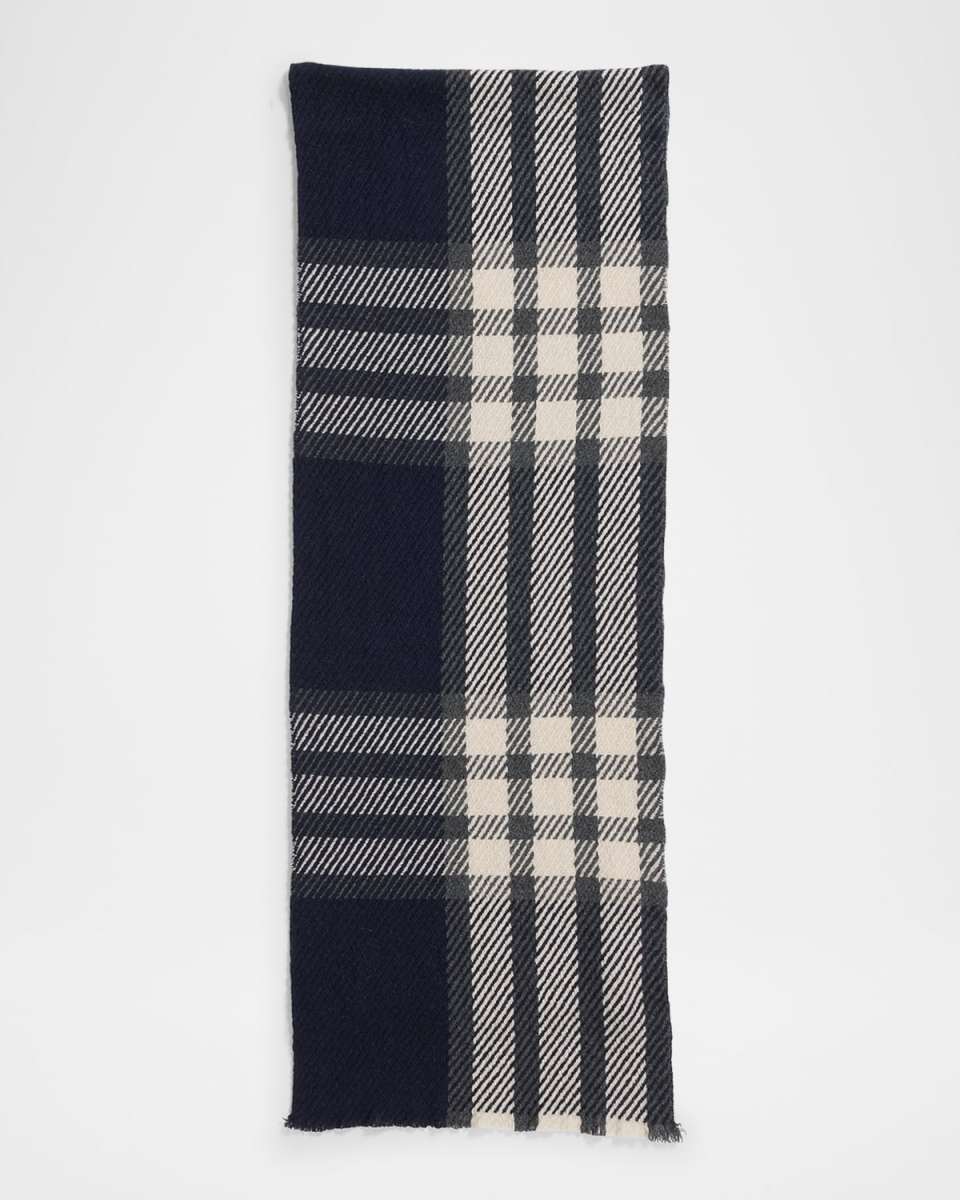 Check-Print Cashmere Scarf
